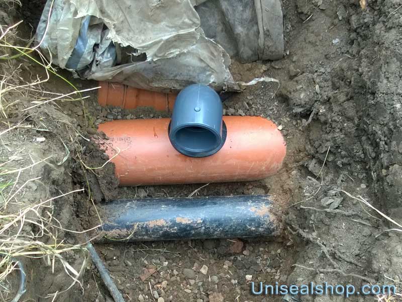 2 inch pipe installed into Uniseal