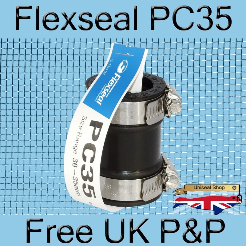 Flex Seal Flexseal DC135 Flexible Rubber Coupling Adaptor Pipe Connector Joiner 