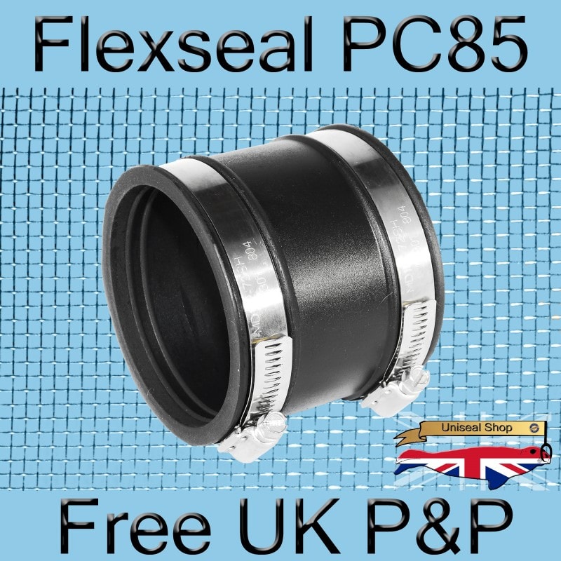 Magnify Flexseal PC85 Plumbing Connector photo Flexseal_Plumbing_Coupling_PC85_03_800.jpg